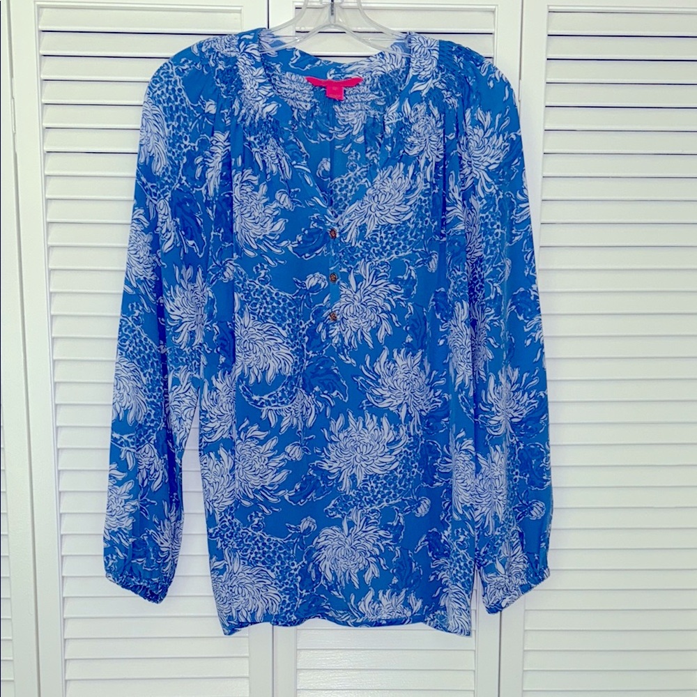 EUC Lilly Pulitzer Elsa Silk Top